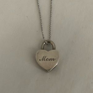 Tiffany & Co “Mom” heart necklace